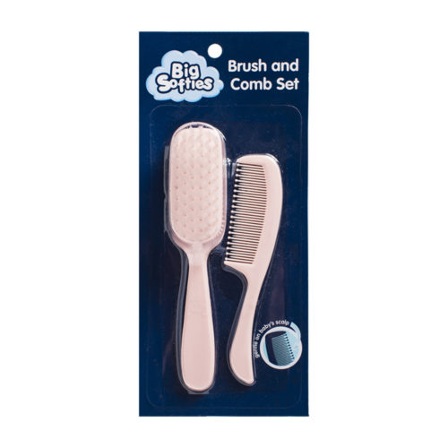Big Softies Brush And Comb Set - Pink