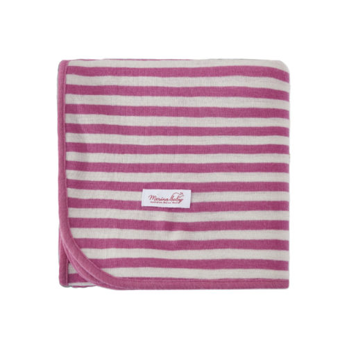 Merino Baby Merino Wrap - Pink Stripe