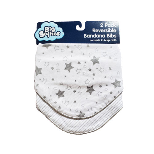 Big Softies 2 Pack Reversible Bandana Bibs - Unisex