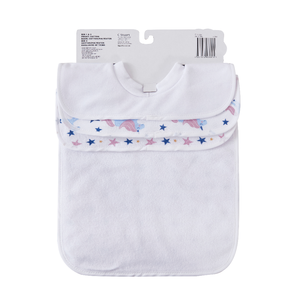 Big Softies 3 Pack Popover Bibs - Unicorn - Image 5
