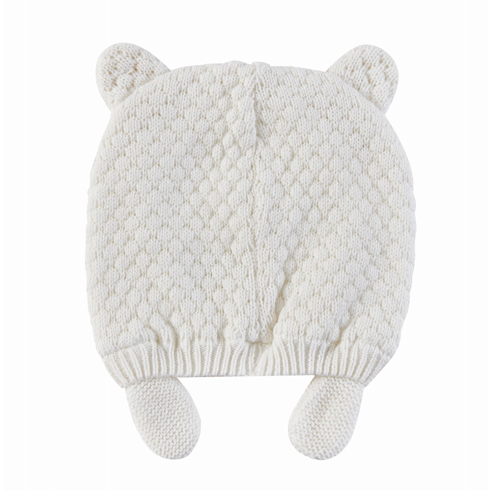 Snugtime Fancy Knit Earmuff Beanie - Cream - Image 3