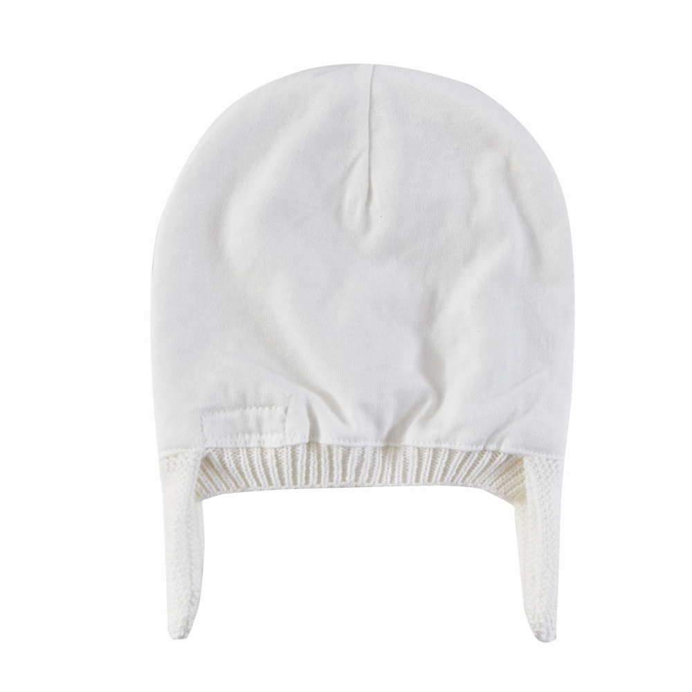 Snugtime Fancy Knit Earmuff Beanie - Cream - Image 4
