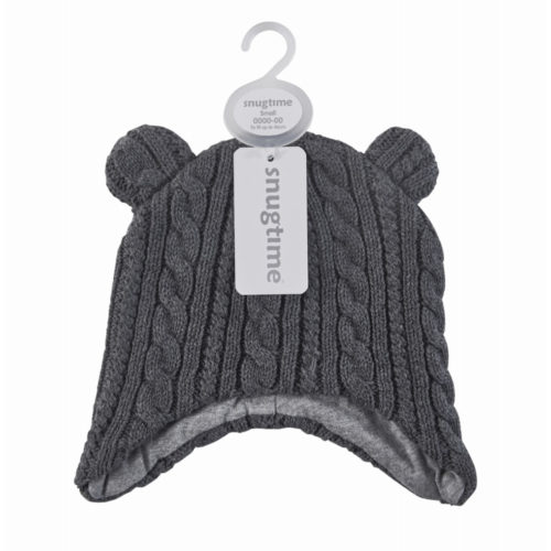 Snugtime Cable Earmuff Beanie - Charcoal
