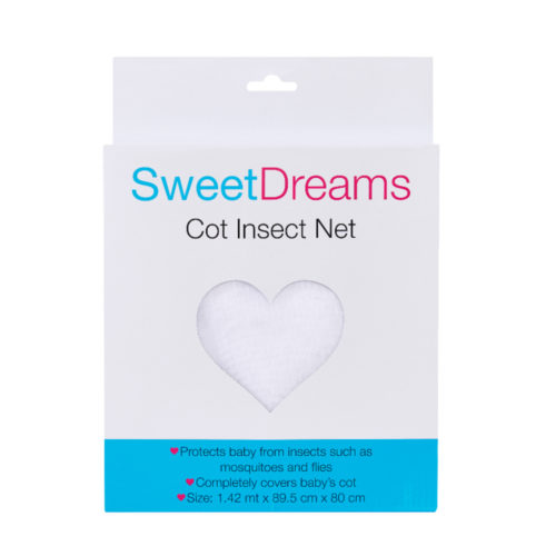 Sweet Dreams Cot Insect Net - White