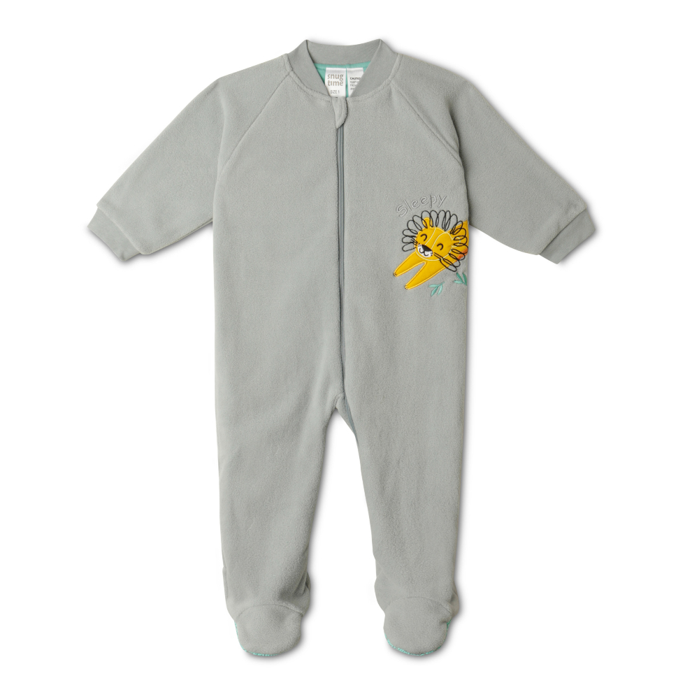 Snugtime Lined Polar Fleece Blanket Sleeper - Grey