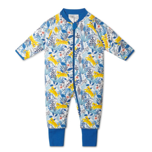 Snugtime Lined Footless Padded Blanket Sleeper - Blue