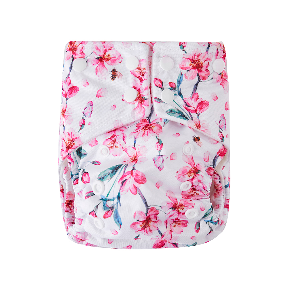 Big Softies Reusable Nappy & Wet Bag Bundle - Blossom - Image 2