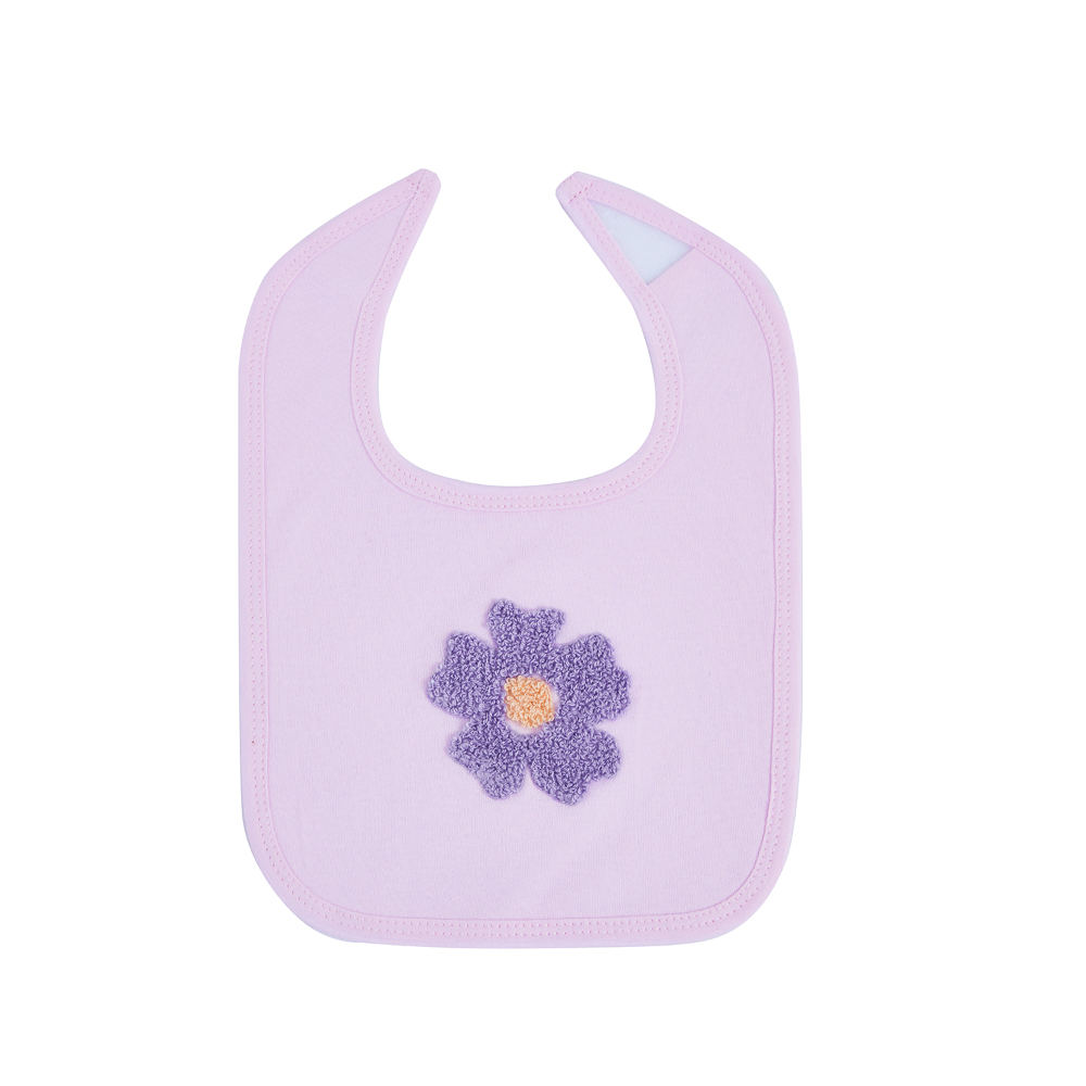 Big Softies 3 Pack Applique And Printed Bibs - Flower - Image 2
