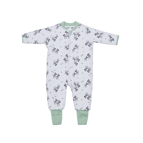 Snugtime Lined Footless Padded Blanket Sleeper – Zebra