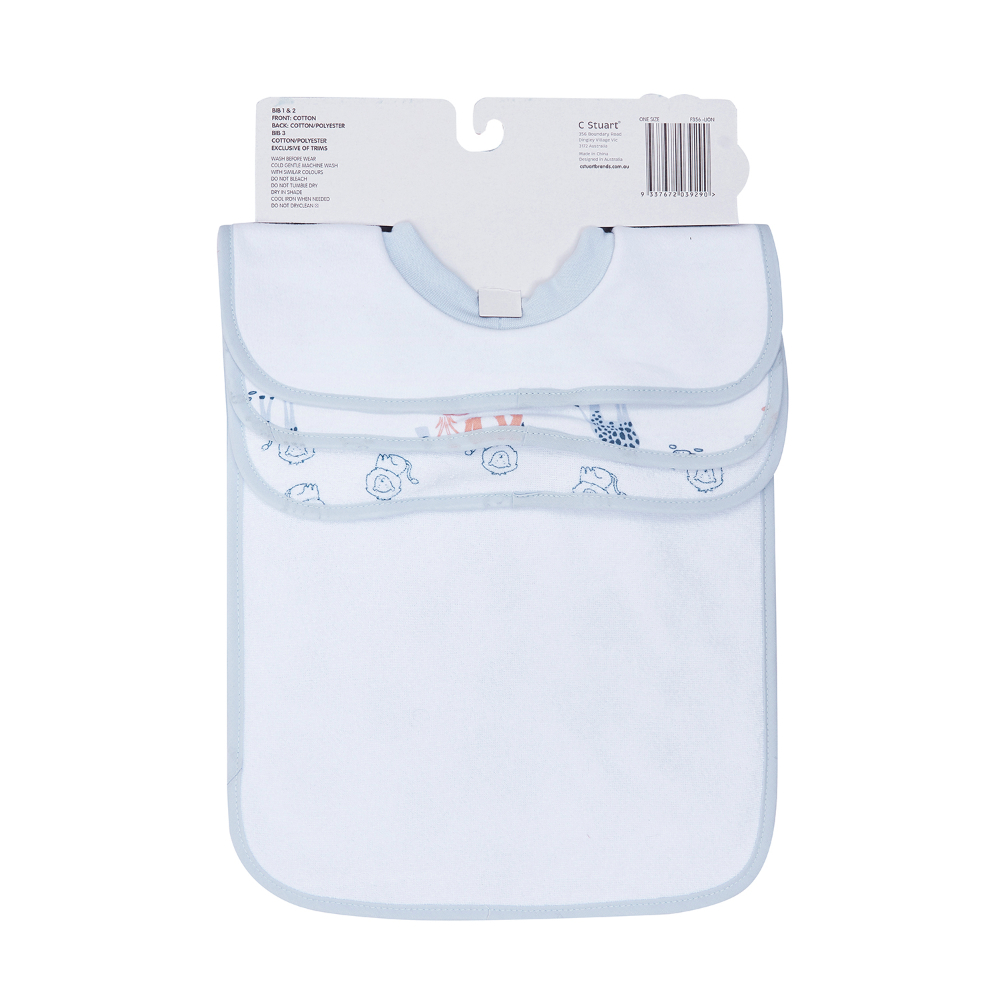 Big Softies 3 Pack Popover Bibs - Lion - Image 5