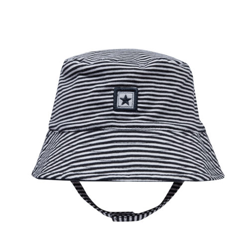 Snugtime Jersey Bucket Hat-Navy Stripe