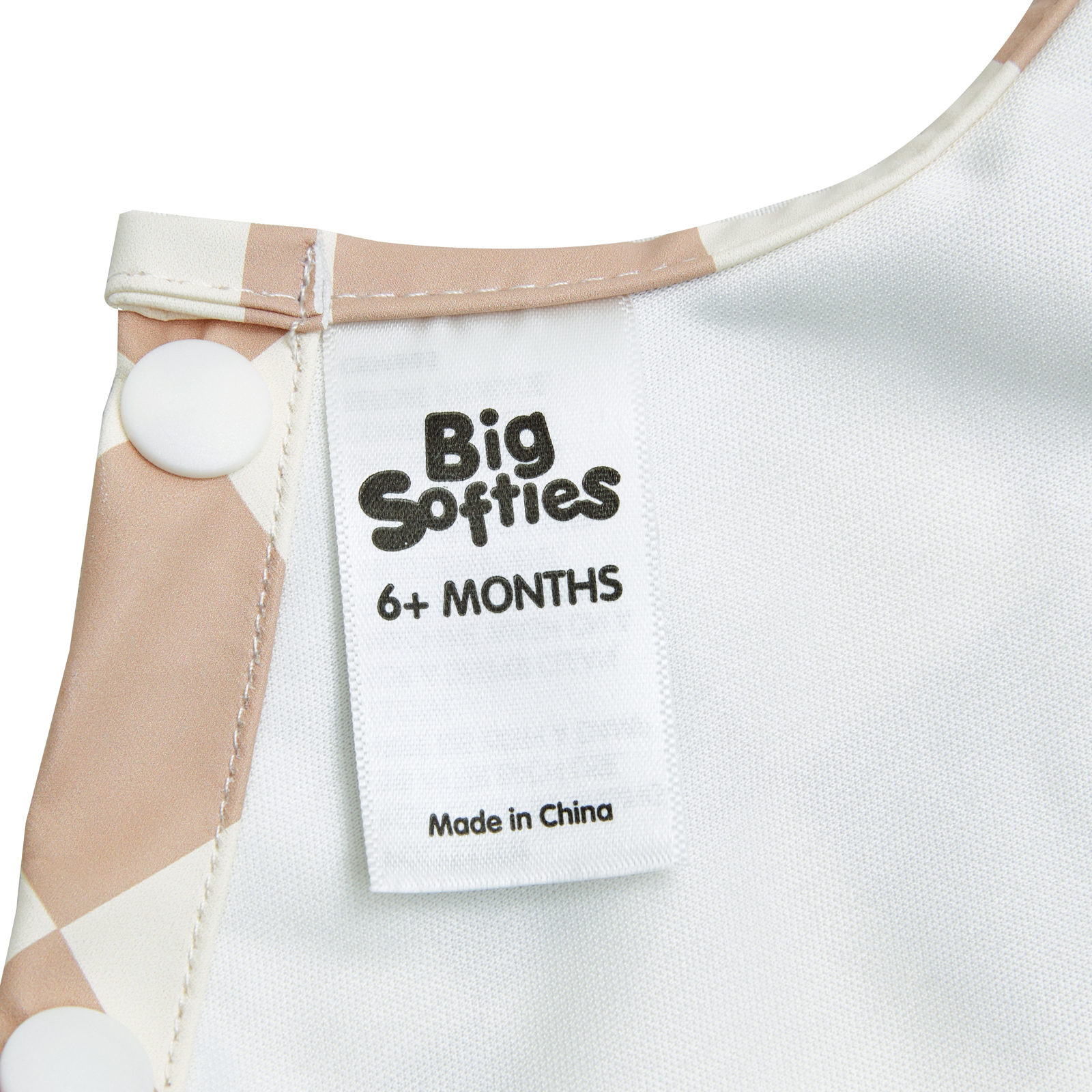 Big Softies Recylced Long Sleeve Bib- Brown Check - Image 5