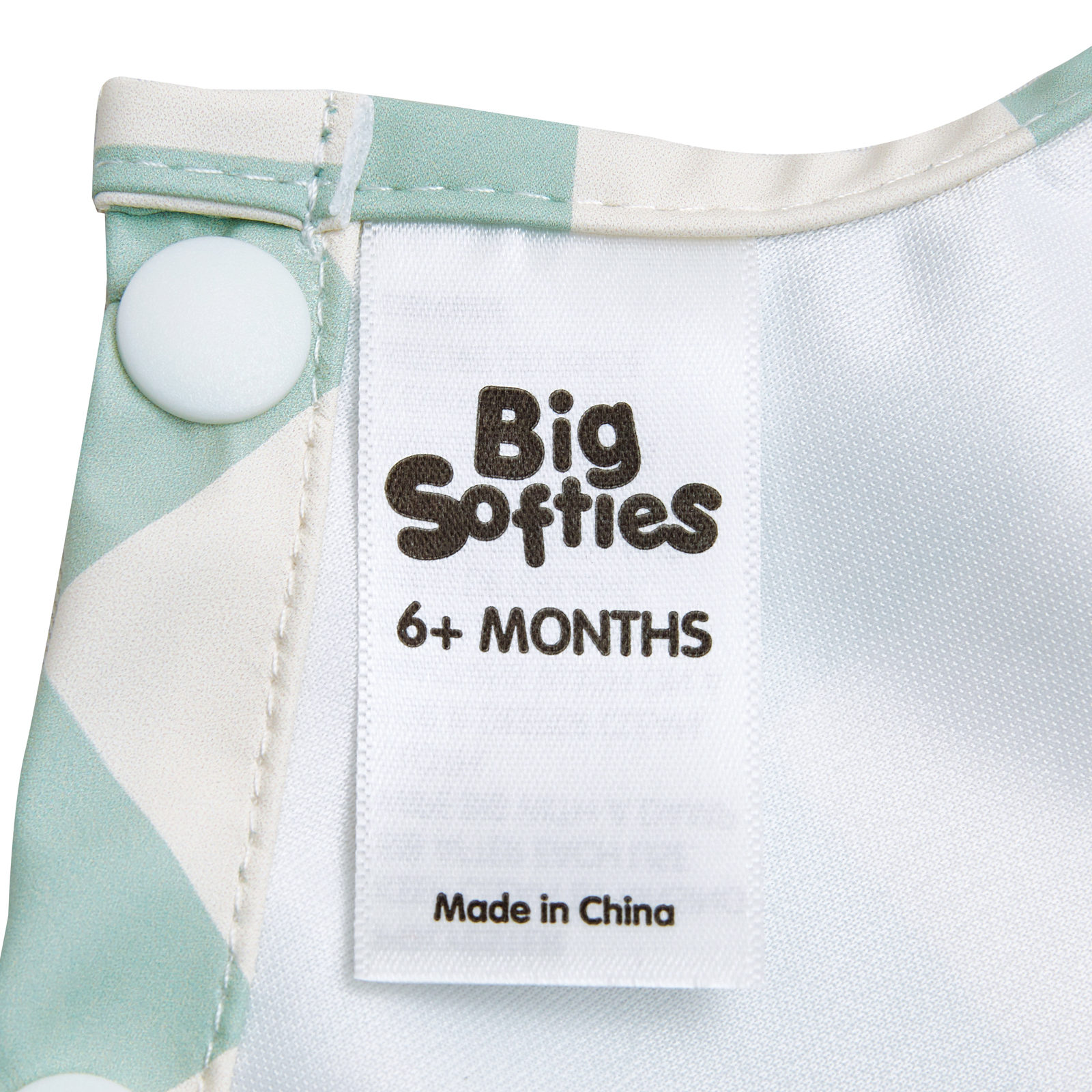 Big Softies Recylced Long Sleeve Bib- Sage Check - Image 5